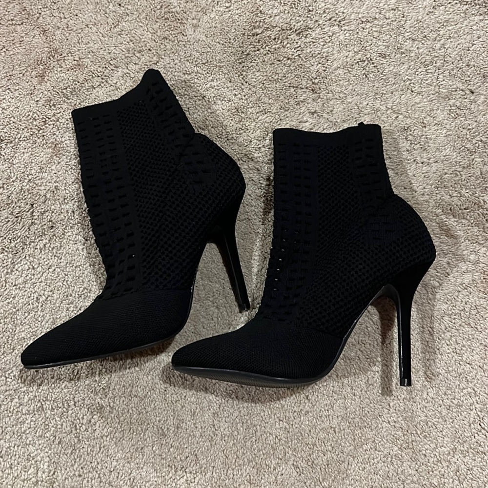 Black sock booties brand new never been worn